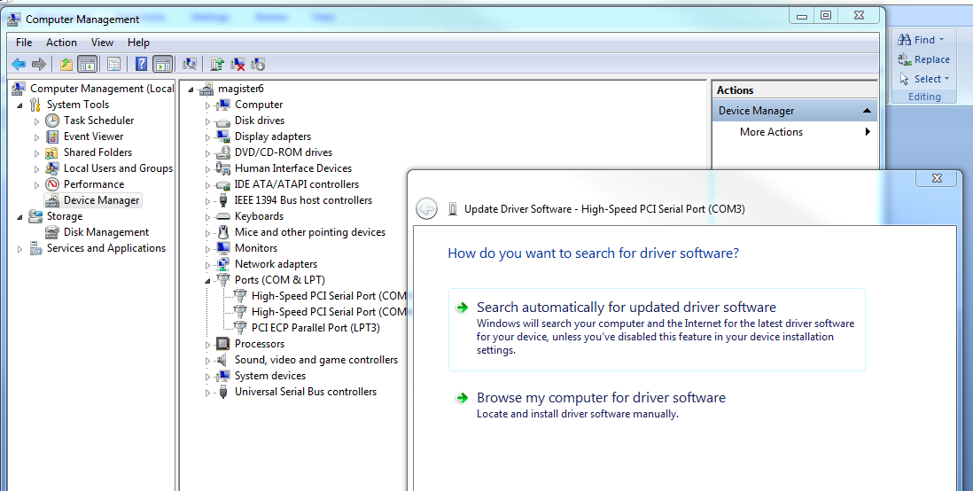Instalarea driverului pentru adaptorul USB Serial pe sistemul de operare Windows 10